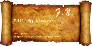 Földy Ninett névjegykártya